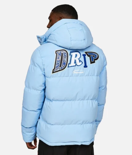 Drip Made Dissider Short Puffer Jacket Blue (1)