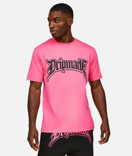 Drip Made Phantom Boxy Fit T Shirt Pink (2)