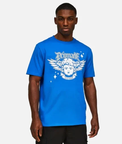 Drip Made Victory Boxy Fit T Shirt Blue (2)